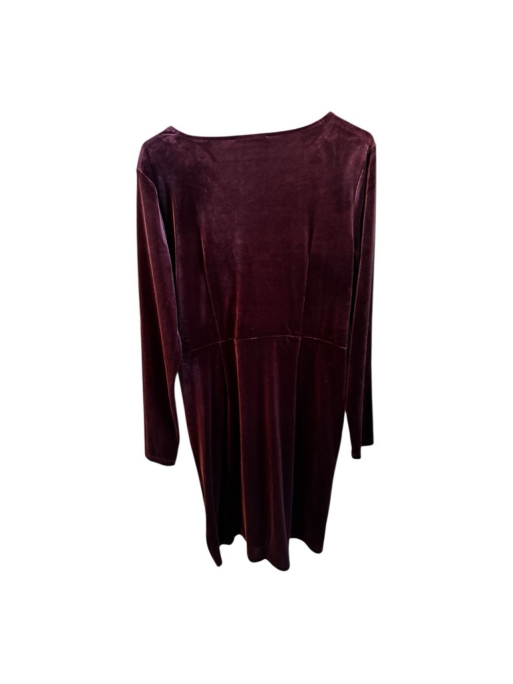 LOFT Velvet Wrap Large Plumberry Faux Wrap Cocktail Holiday Party Dress - Picture 4 of 9
